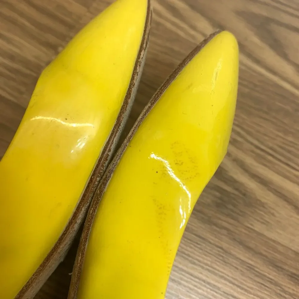 Kate‎ Spade Fallyn Flats Neon Yellow size 6 Ballet Womens Patent Leather